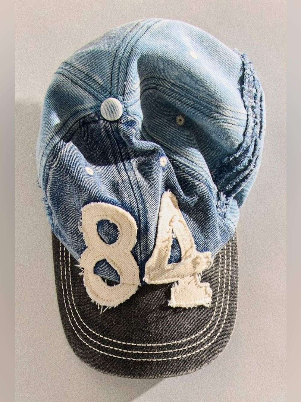 FP MOVEMENT by FREE PEOPLE ~ Hollie Varsity Denim Baseball Hat ~ Denim ~ NWT** - Picture 15 of 16